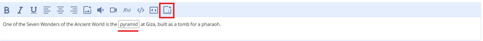 Creating “Gap Fill (input)” questions