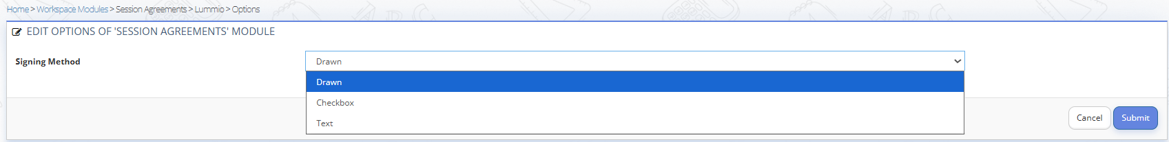 Fig. 10. e-Signatures options*